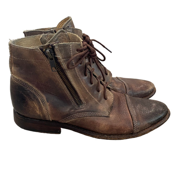 Bed Stu Bonnie Leather Cobbler Combat Boots Women's 9 - Picture 2 of 10